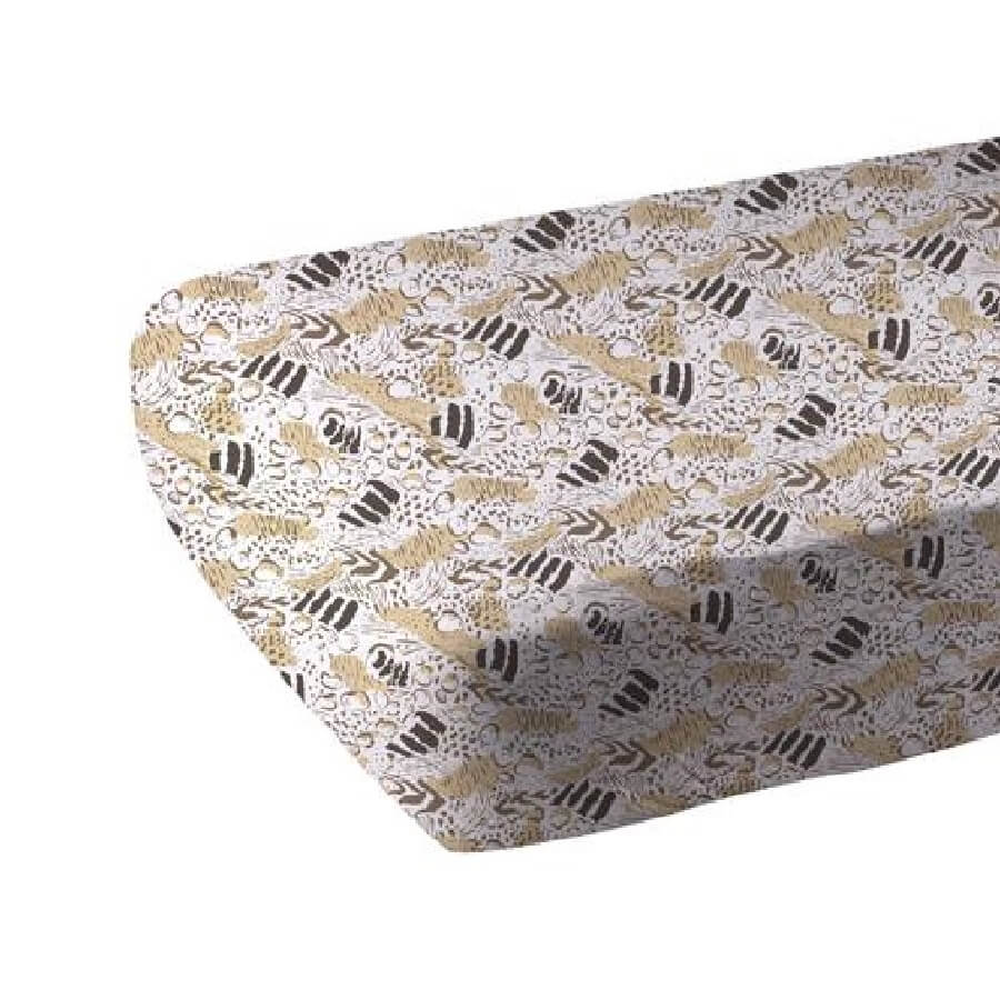 Fitted Crib Sheet - Animal Print - Roll Up Baby