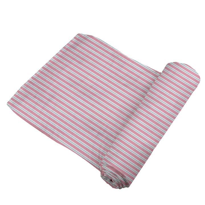 Organic Swaddle Blanket - Candy Stripe - Roll Up Baby